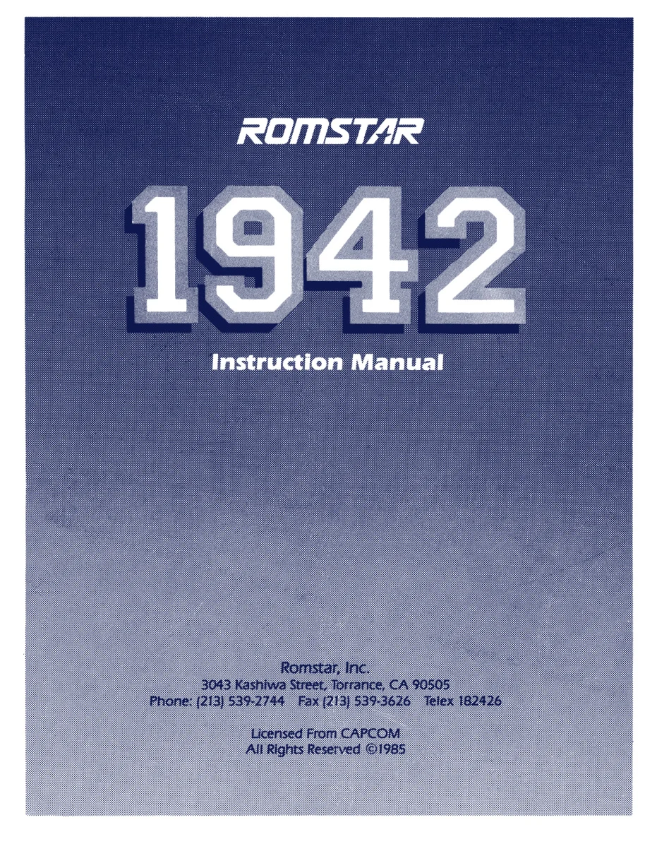 1942 instruction manual|capcom|games|.webp