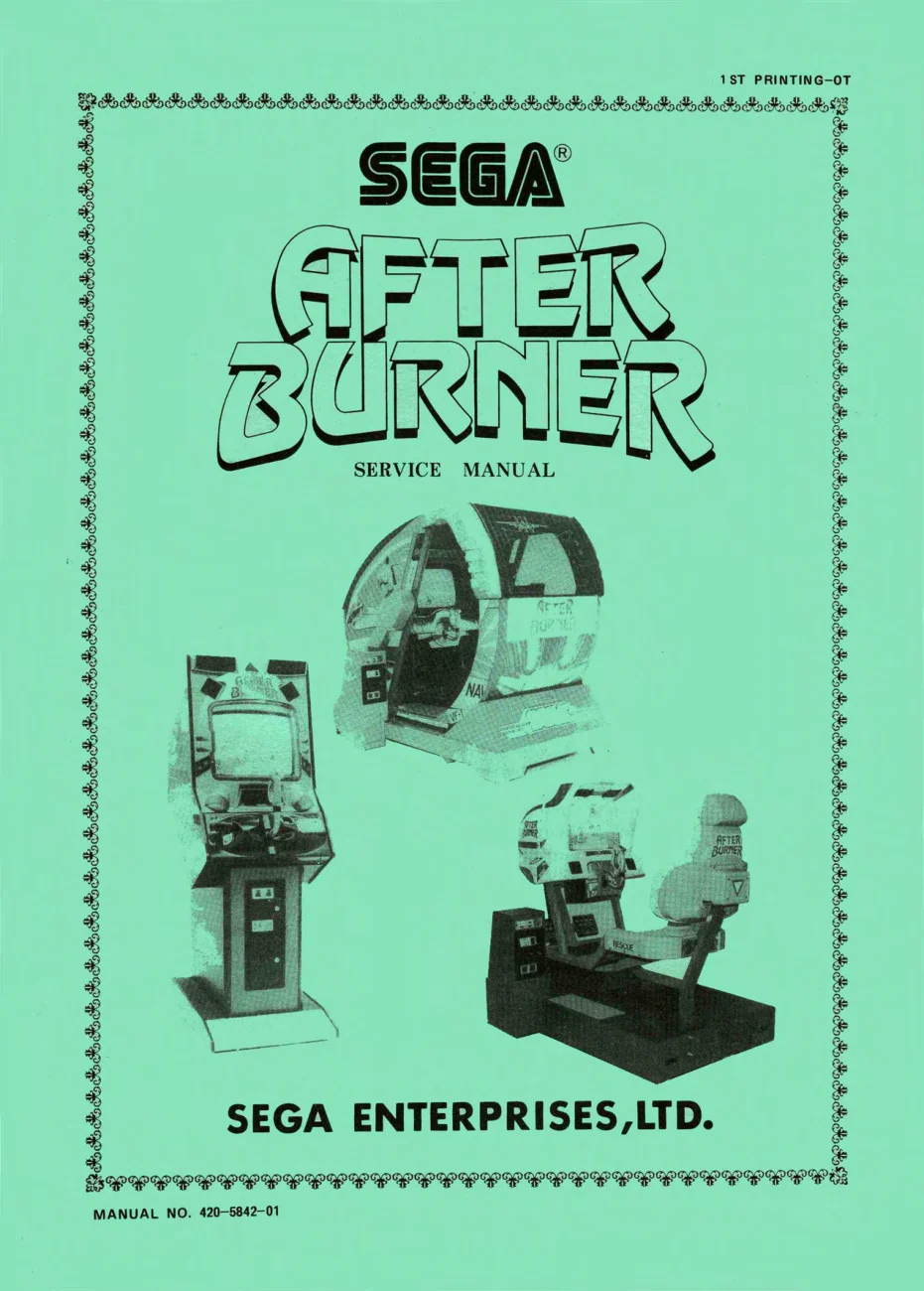after burner service manual|sega|games|1st printing.webp