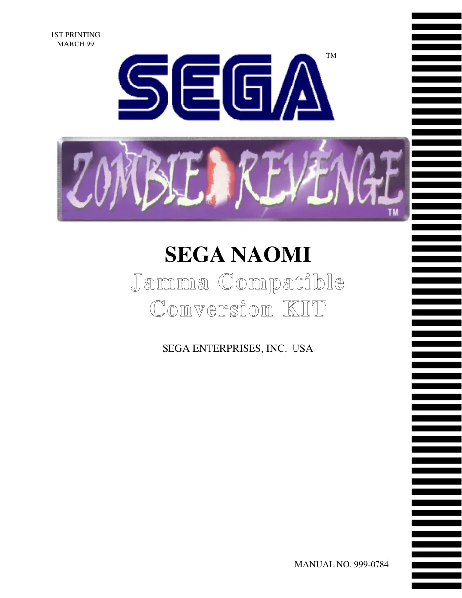 arcade game zombie revenge instruction manual|sega|games|revenge.webp