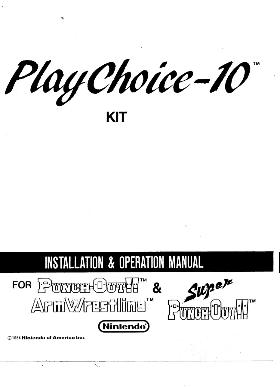arcade play choice 10 by installation operation manual|nintendo|cabinets|.webp