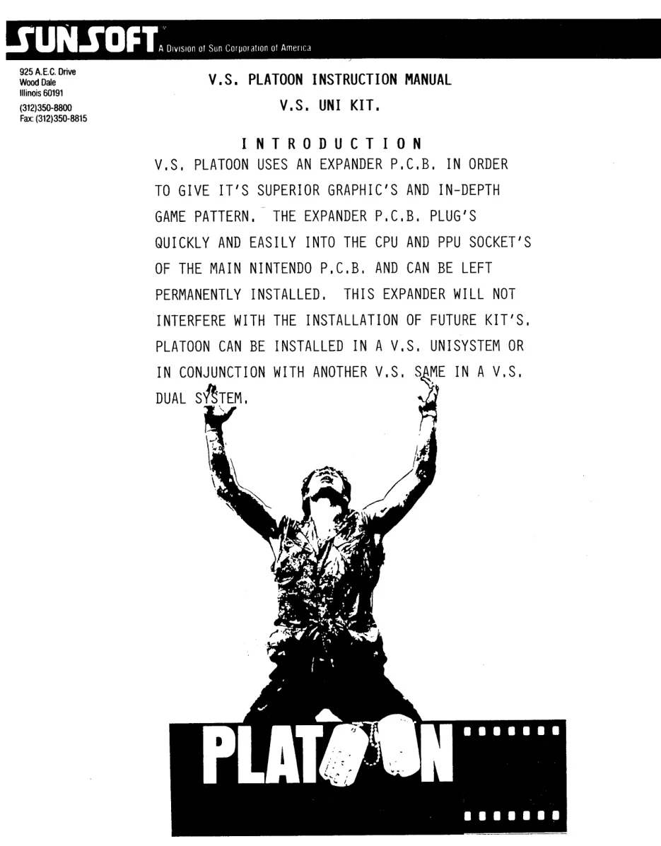 arcade vs platoon by instruction manual|nintendo|games|.webp