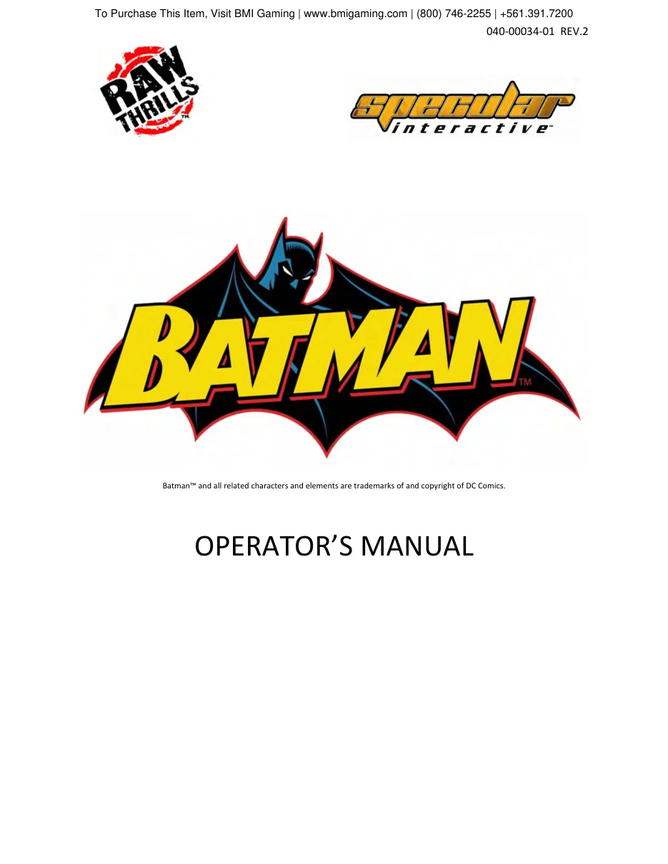 batman arcade service manual|atari|games|.webp