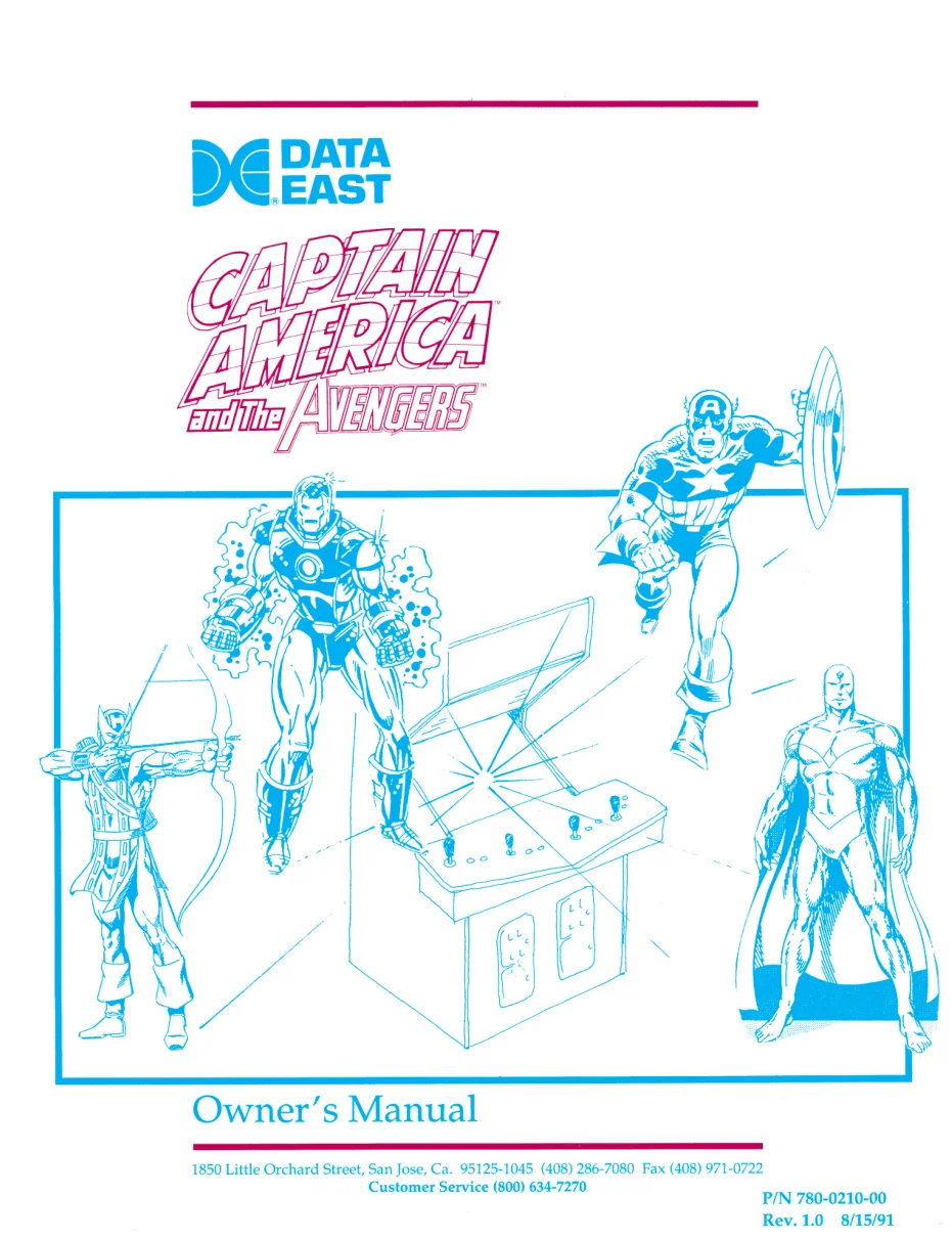 captain america the avengers owner's manual|data-east|games|.webp