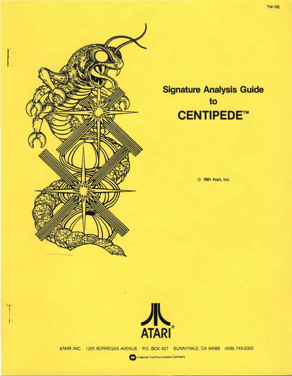 centipede tm-192 signature analysis manual|atari|schematics-and-wiring|.webp
