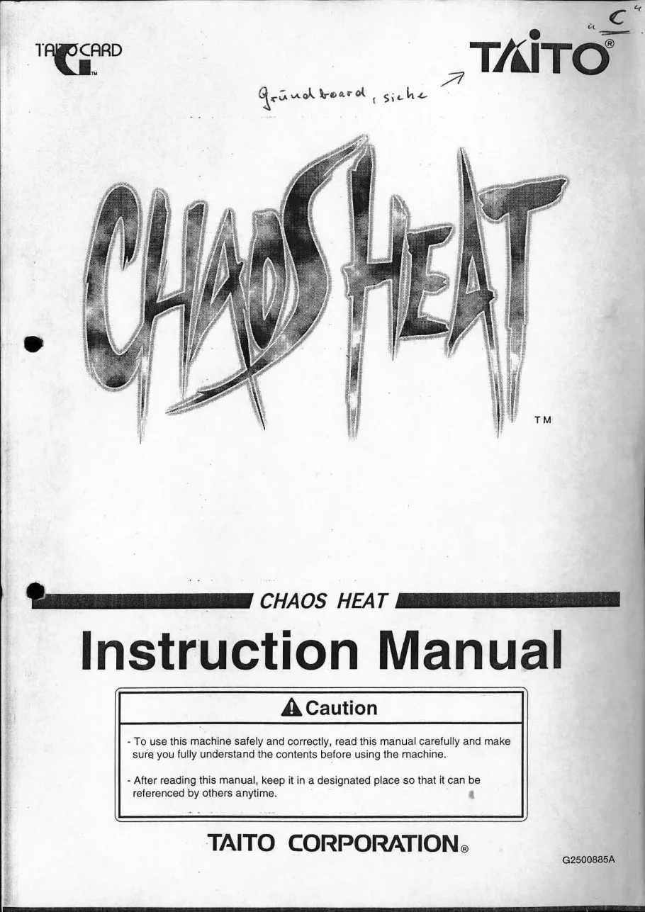 chaos heat instruction manual|taito|games|.webp