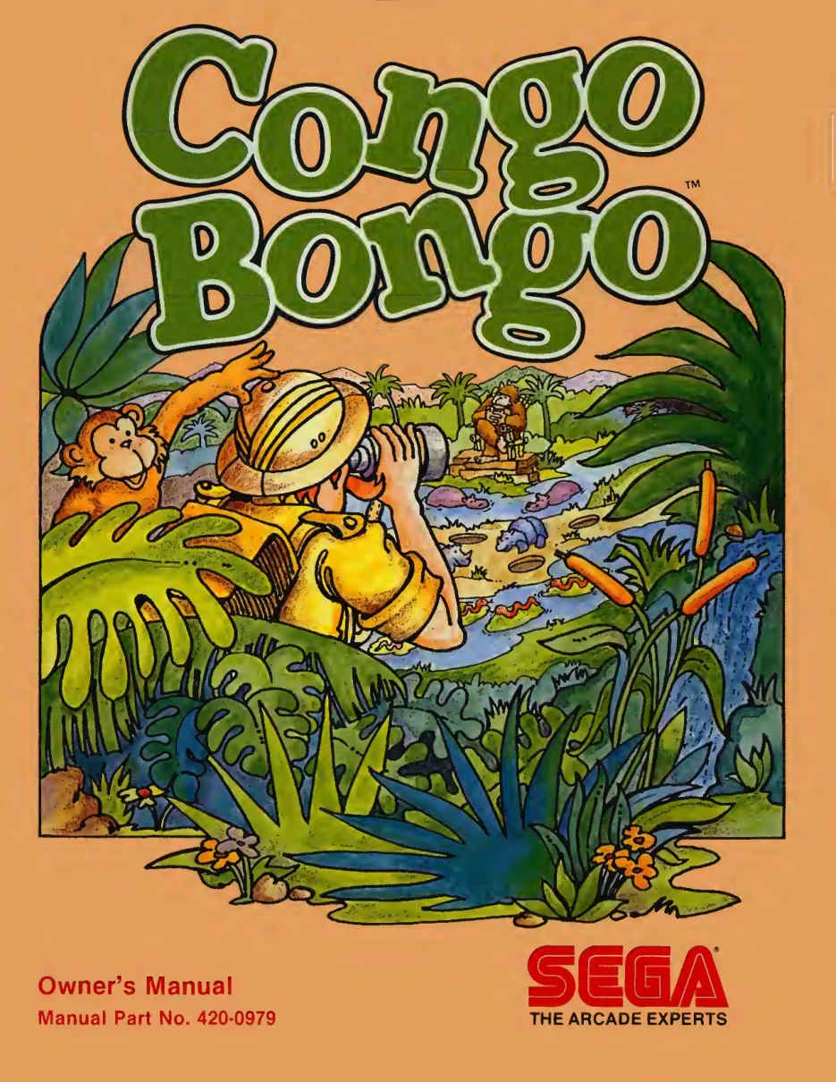 congo bongo arcade manual|sega|games|.webp
