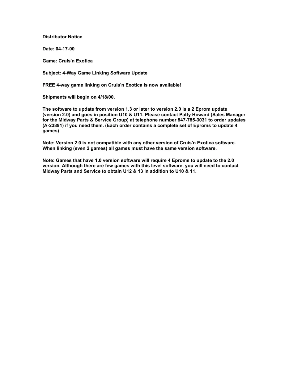cruisn exocita sb manual|bally-midway|games|.webp