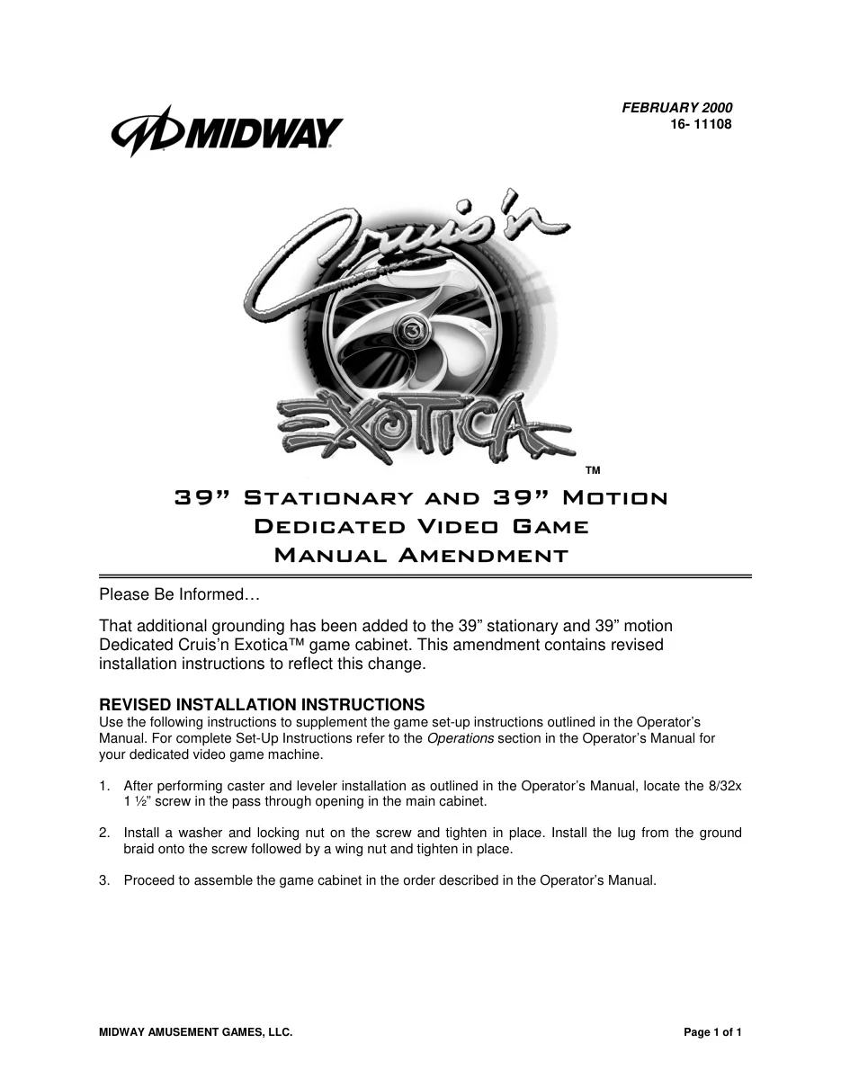 cruisn exotica 39in grounding amendment manual|bally-midway|games|.webp