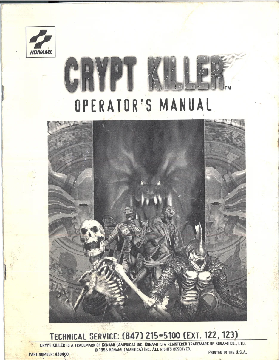crypt killer manual|konami|games|.webp