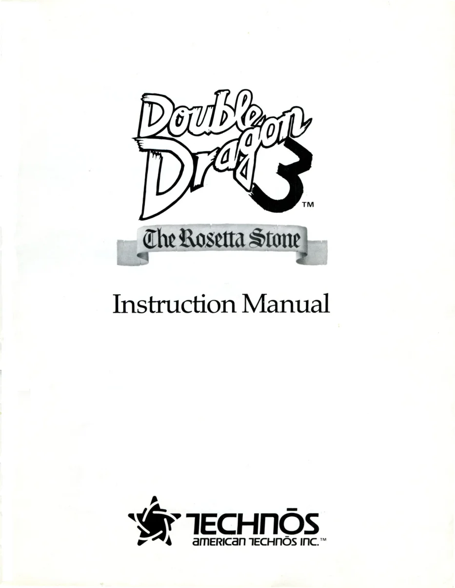 double dragon 3 manual|technos|games|.webp