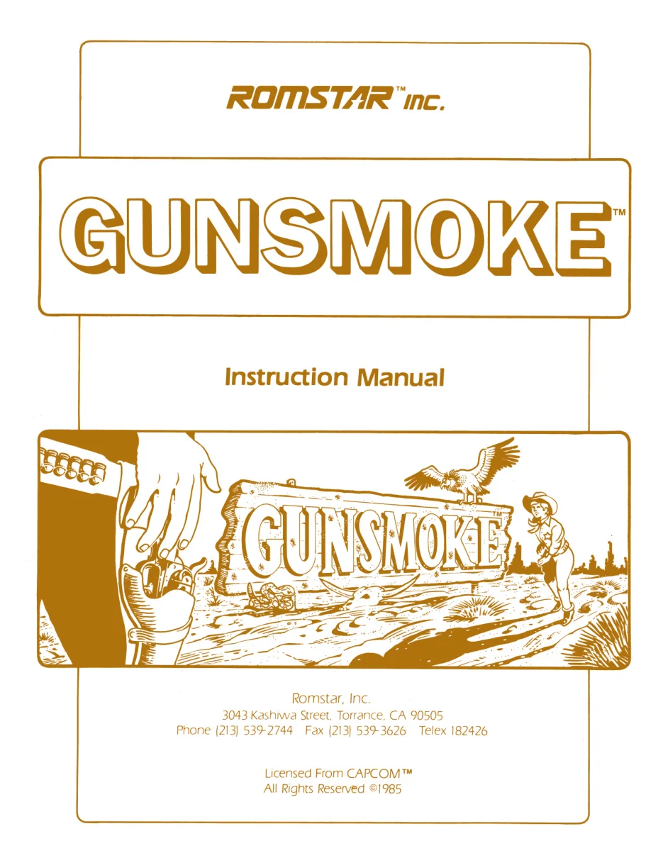 gun smoke instruction manual|capcom|games|.webp