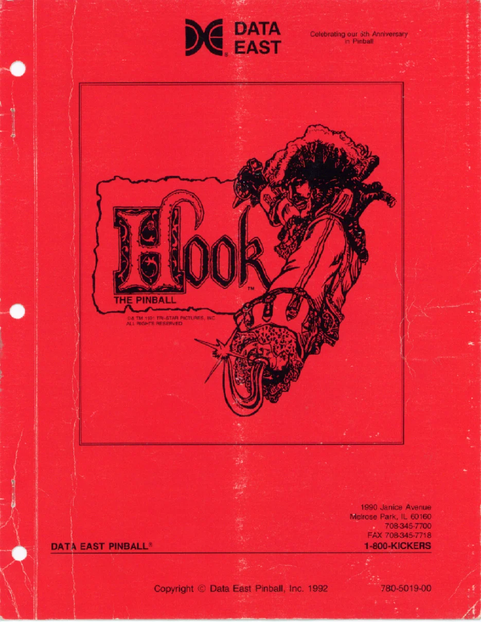 hook operation manual|data-east|pinball-em-adjacent|.webp