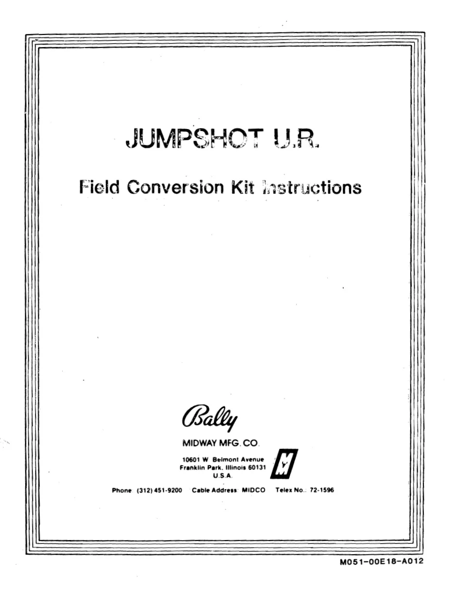 jumpshot field instruction manual|bally-midway|games|.webp