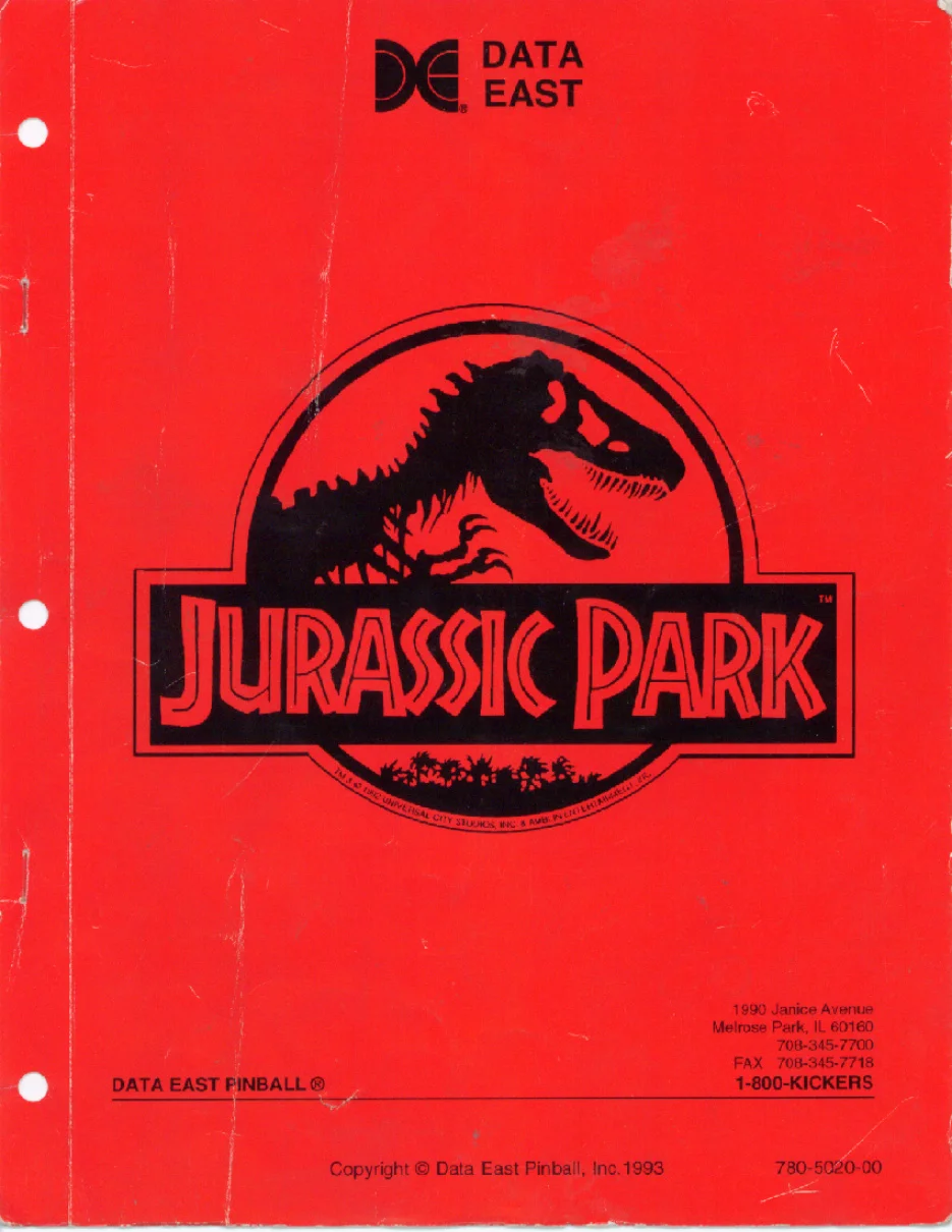 jurassic park manual|data-east|pinball-em-adjacent|.webp