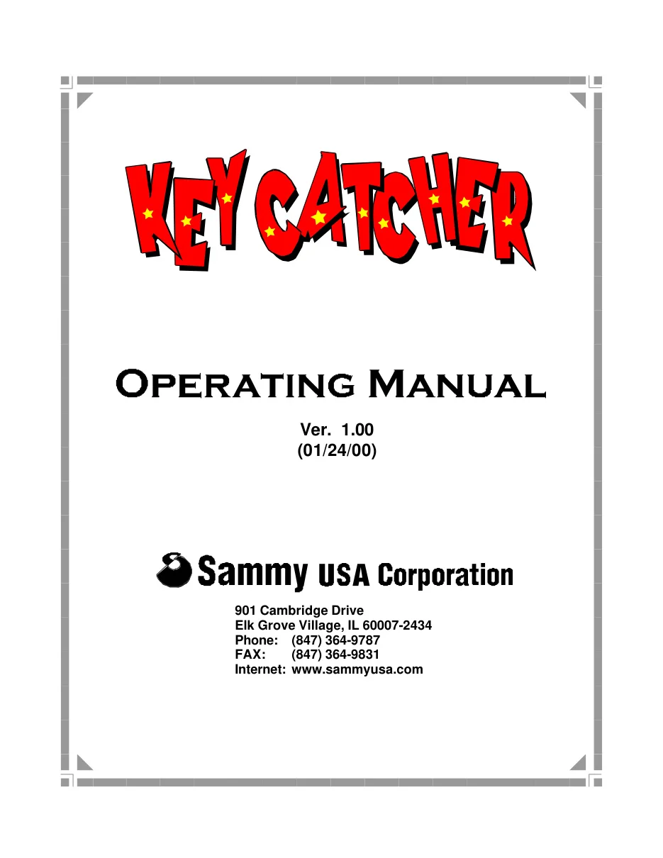key catcher manual|sammy|games|.webp