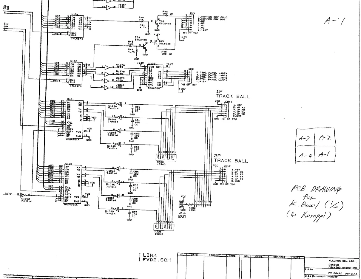 krazy bowl pcb schematic|american-sammy|schematics-and-wiring|.webp