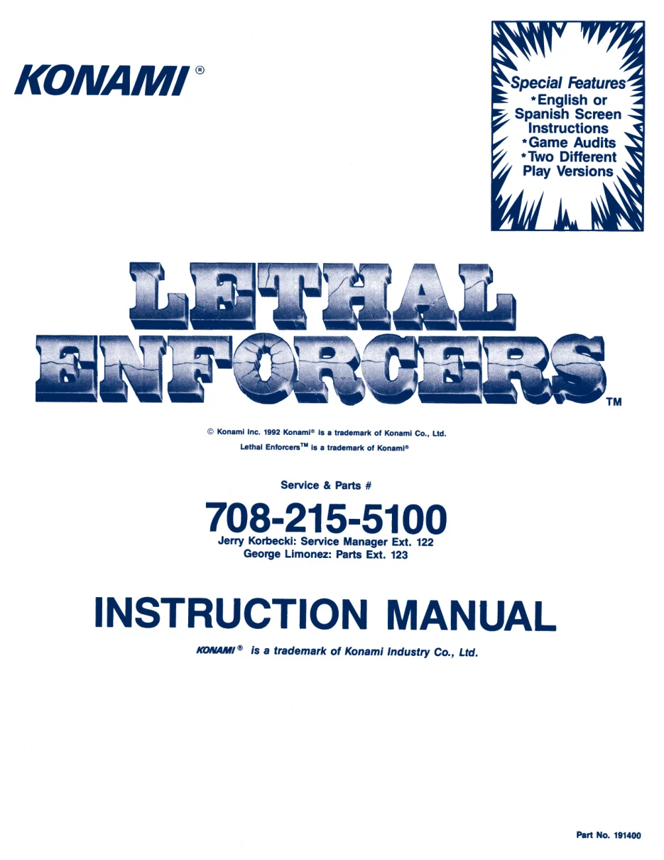 lethal enforcers instruction manual|konami|games|.webp