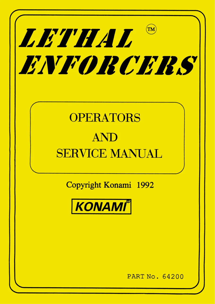 lethal enforcers service manual|konami|games|.webp