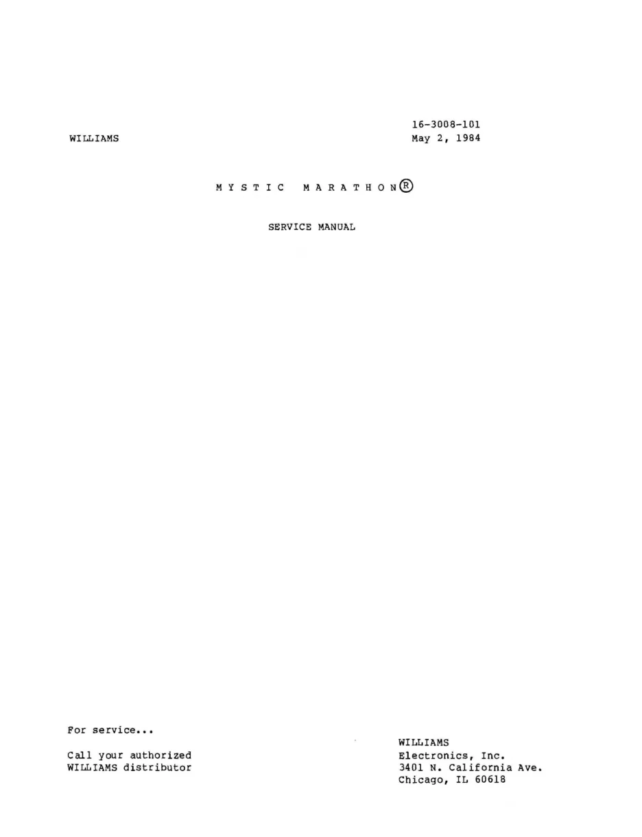 mystic marathon may 2 1984 service manual|williams|games|.webp