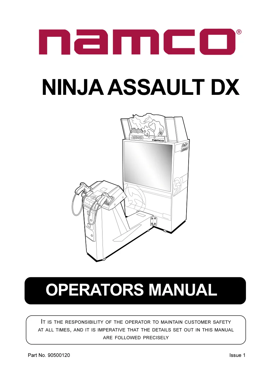 ninja assault deluxe manual|namco|games|.webp