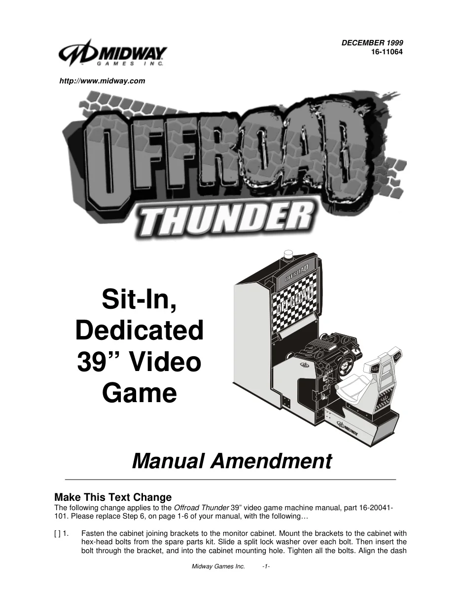off road thunder 39in amendment manual|bally-midway|games|.webp