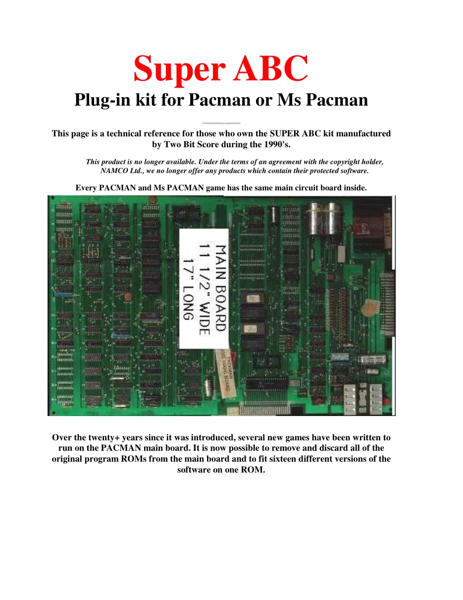 pac-man technical reference manual|namco|games|.webp