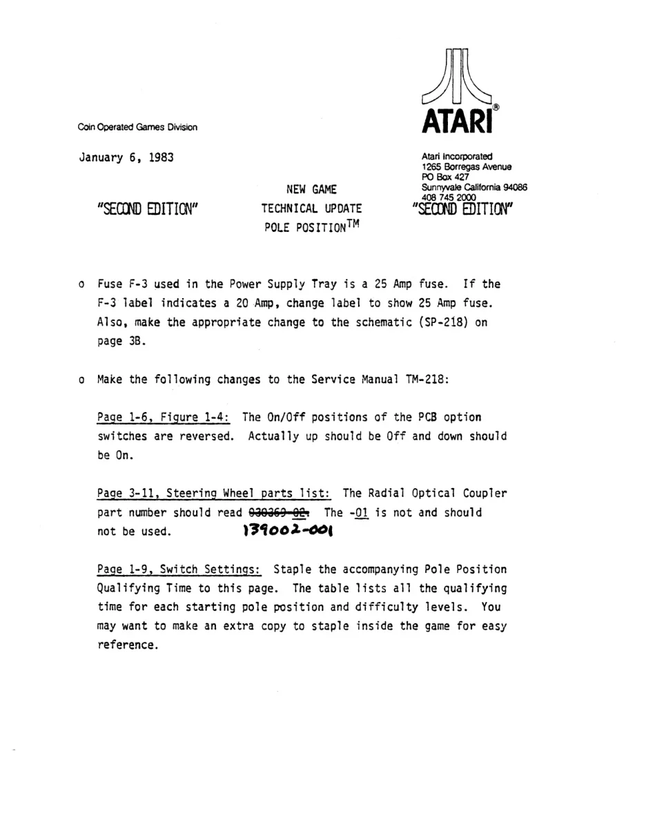pole position tech update manual|atari|games|.webp