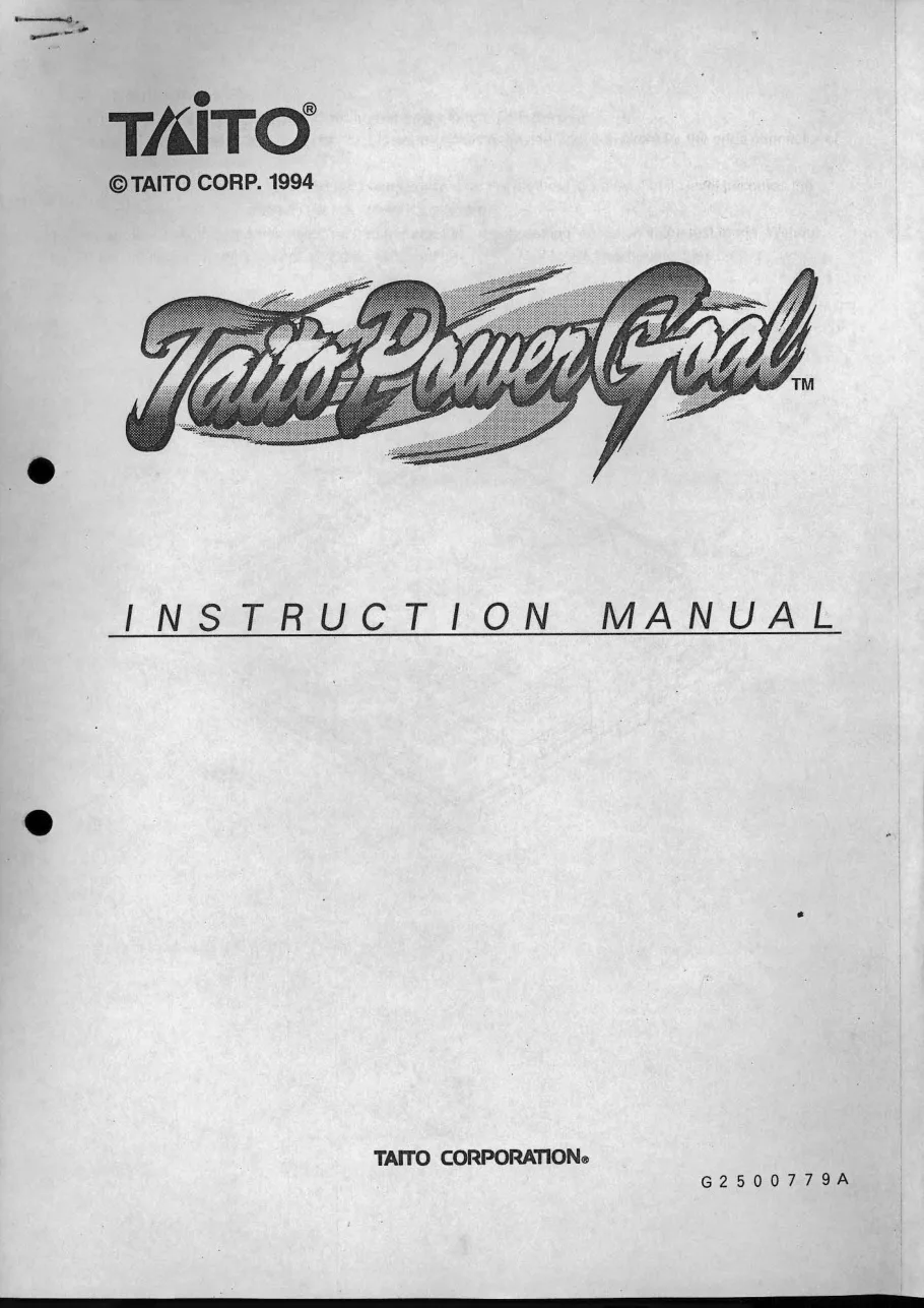 power goal instruction manual|taito|games|.webp