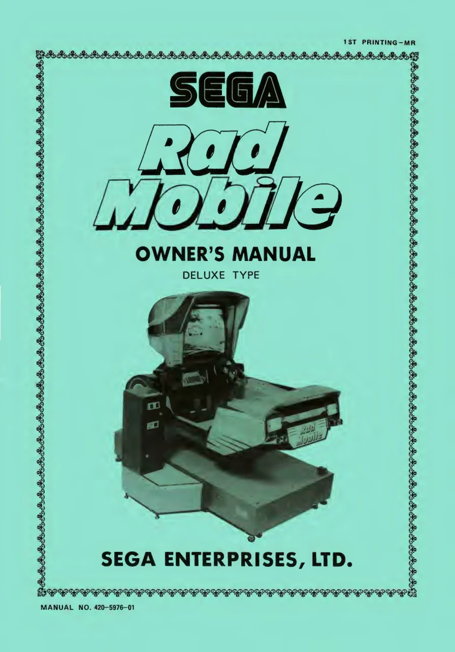 rad mobile deluxe mr 420 manual|sega|games|1st printing.webp