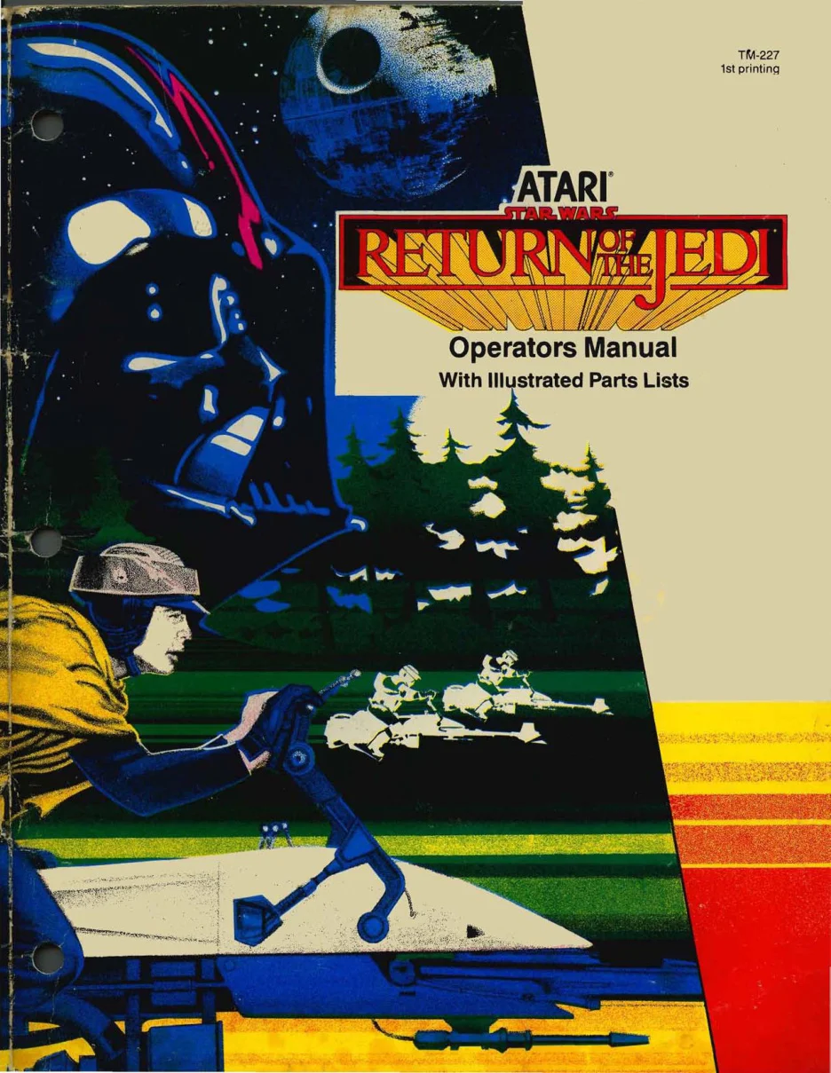 return of the jedi tm-227 manual|atari|games|1st printing.webp