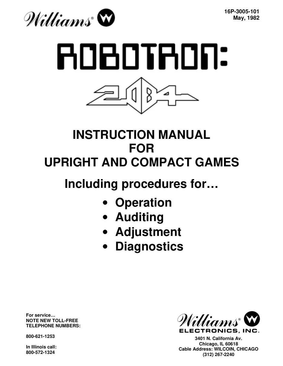 robotron may 82 instruction manual|williams|games|.webp