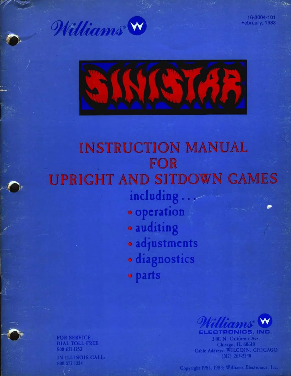 sinistar feb 1983 instruction manual|williams|games|.webp