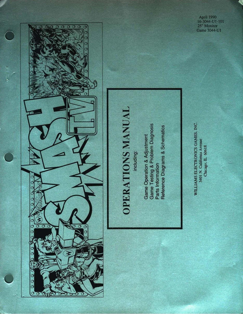 smash tv 25in apr 1990 manual|williams|games|.webp