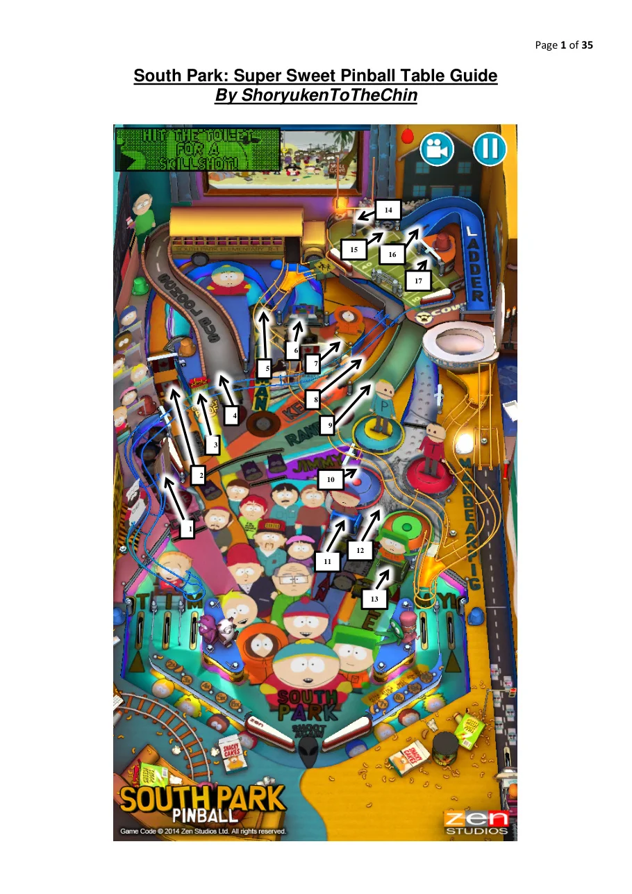 south park super sweet pinball guide by manual|sega|pinball-em-adjacent|.webp