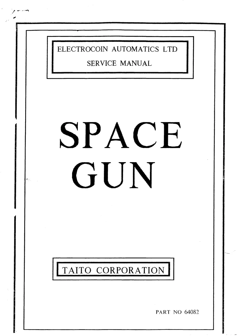 space gun electrocoin service manual|taito|games|.webp