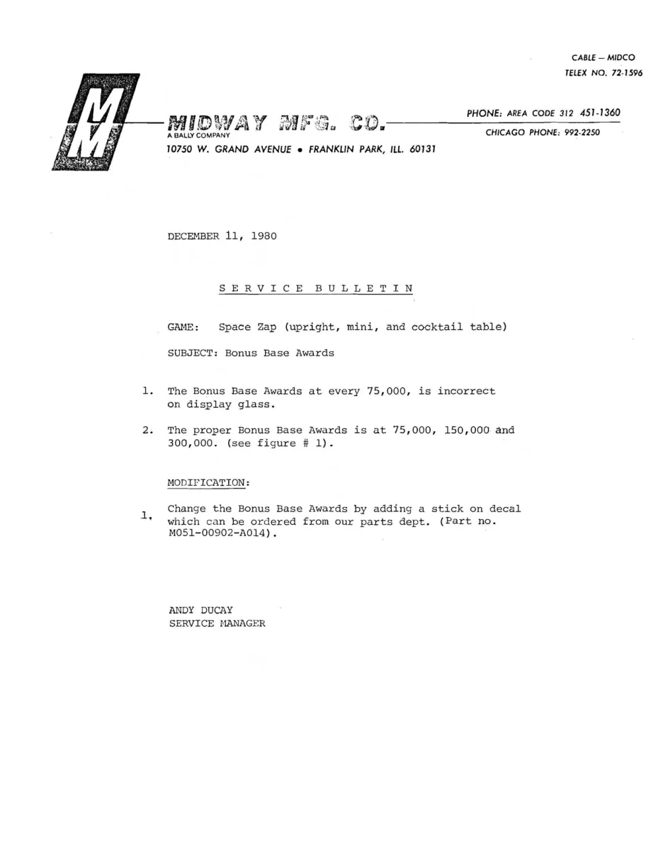 space zap service manual|bally-midway|games|.webp