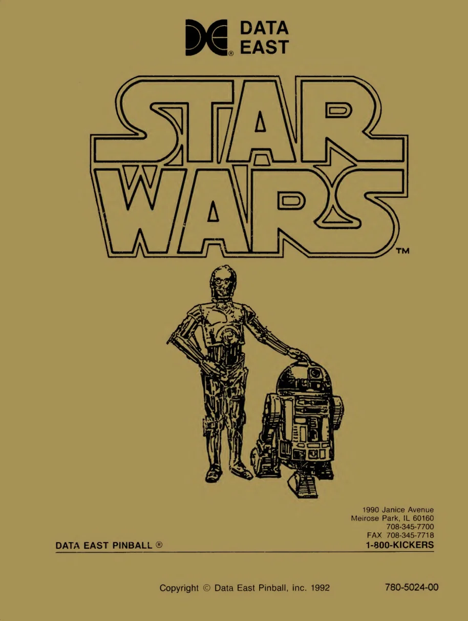 star wars pinball 2 operation manual|data-east|pinball-em-adjacent|.webp
