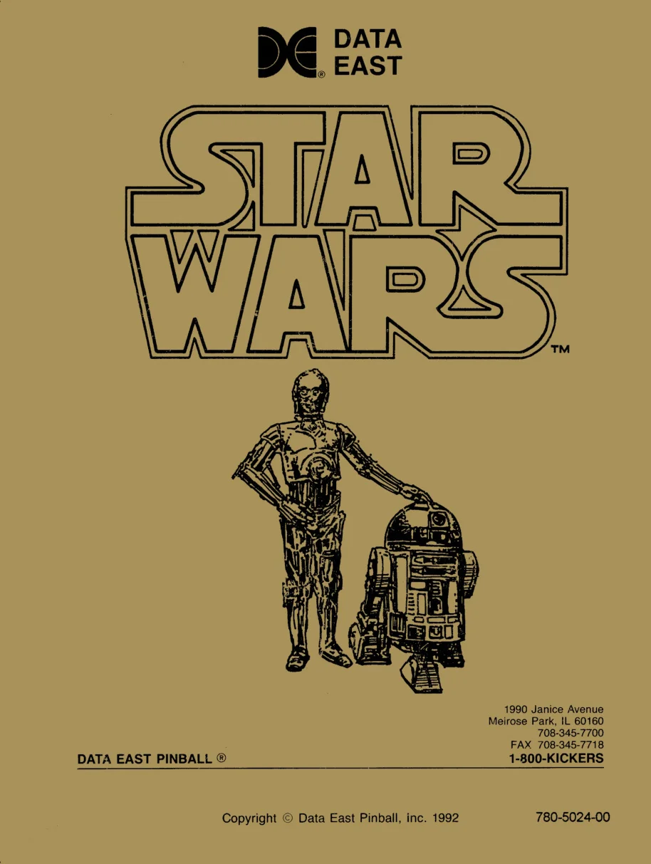star wars trilogy pinball operation manual|sega|pinball-em-adjacent|.webp