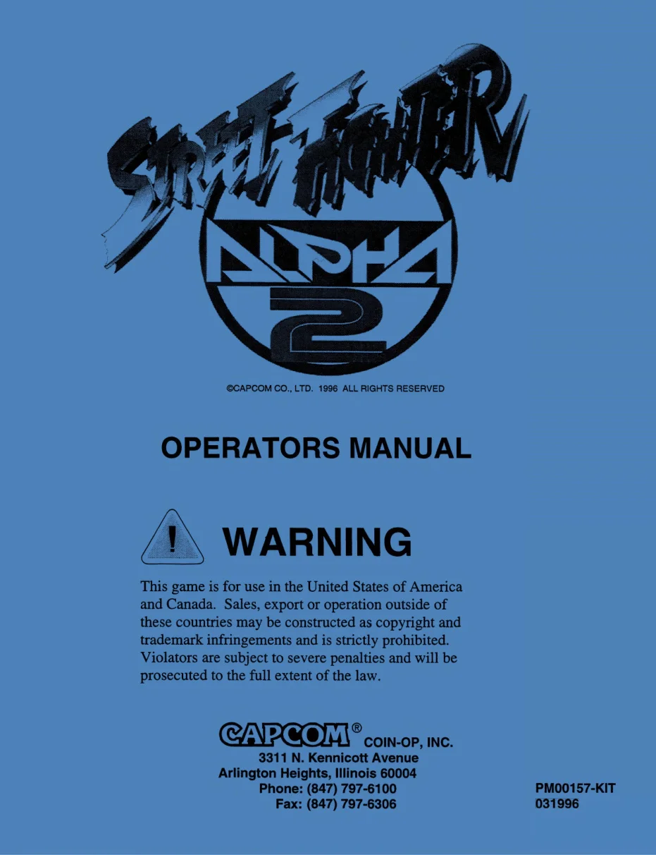 street fighter alpha 2 manual|capcom|games|.webp