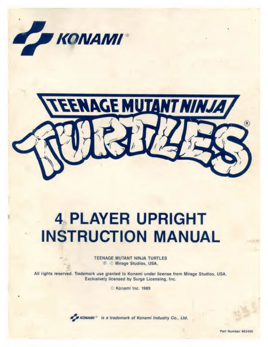 teenage mutant ninja turtles 4 player instruction manual|konami|games|.webp