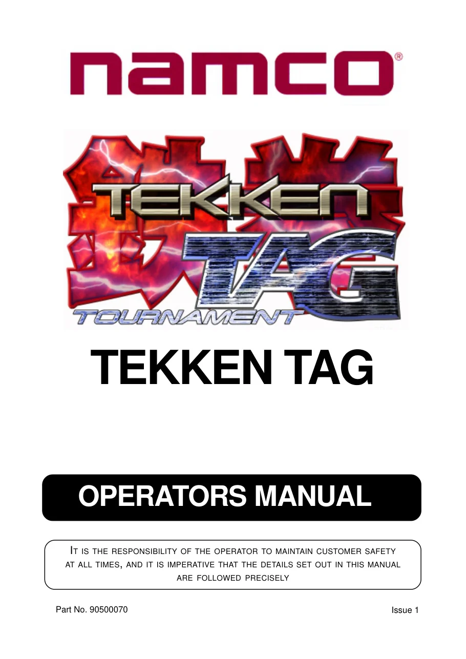 tekken tag tournament manual|namco|games|.webp