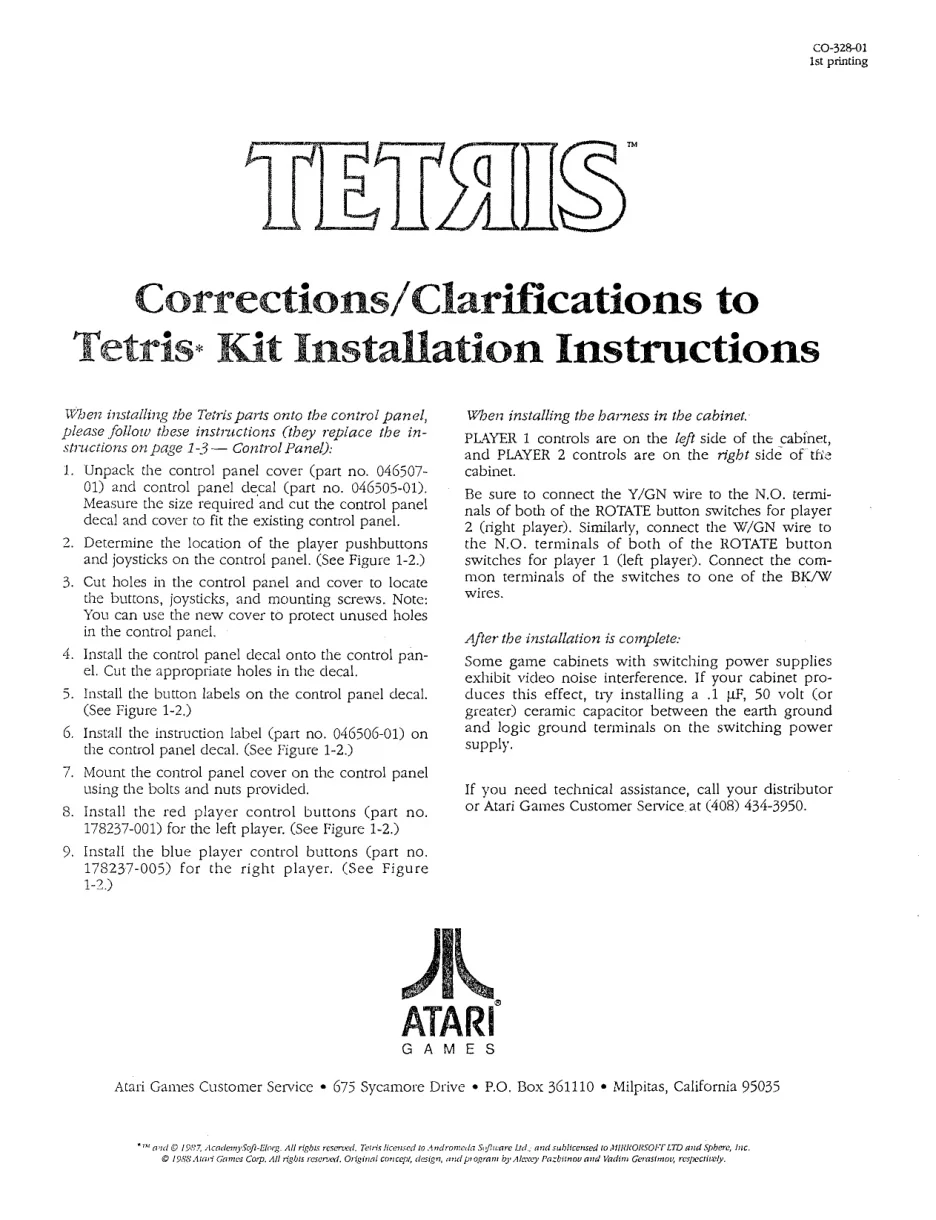 tetris co-328-01 manual|atari|games|1st printing.webp