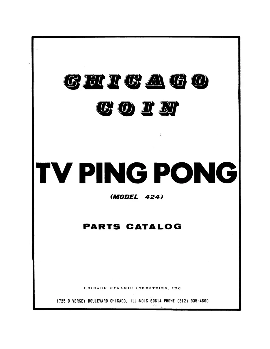 tv ping pong manual|chicago-coin|games|.webp