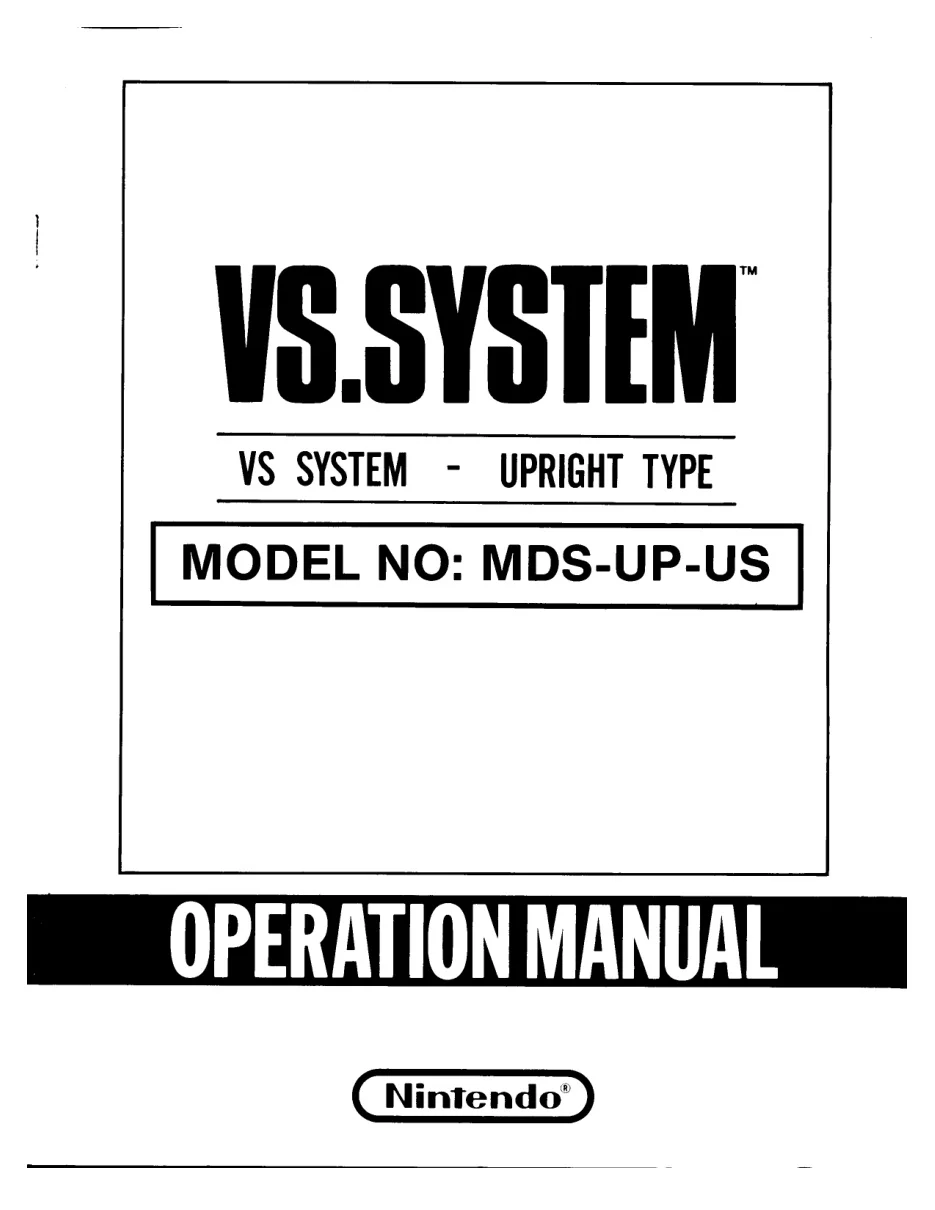 vs system upright model mds-up-us operation manual|nintendo|cabinets|.webp