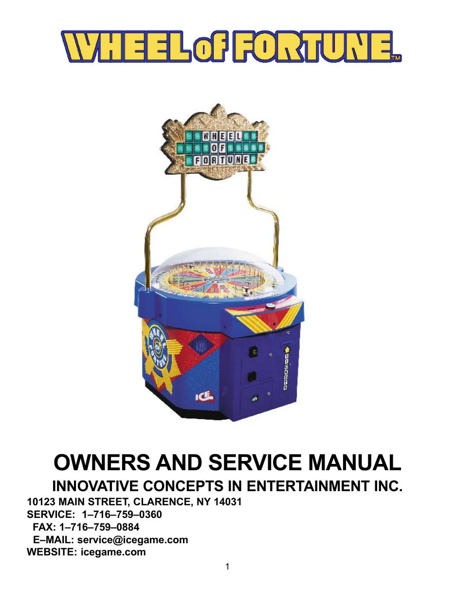 wheel of fortune service manual|unknown|games|.webp