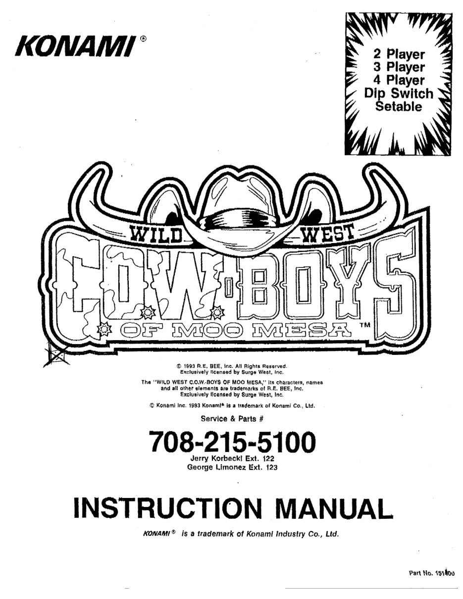 wild west c o w boys of moo mesa manual|konami|games|.webp