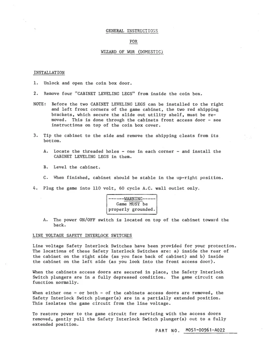 wizard of wor instruction manual|bally-midway|games|.webp
