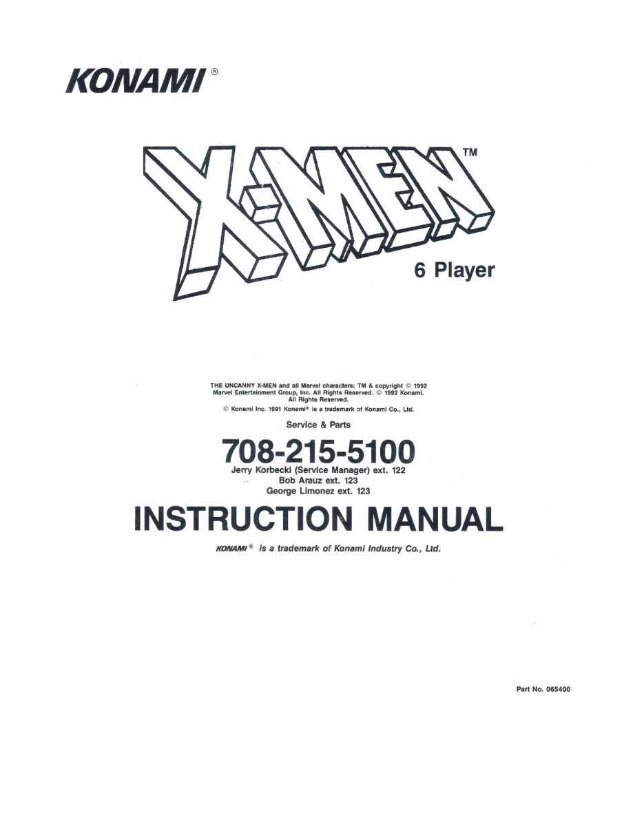 x-men manual|konami|games|.webp