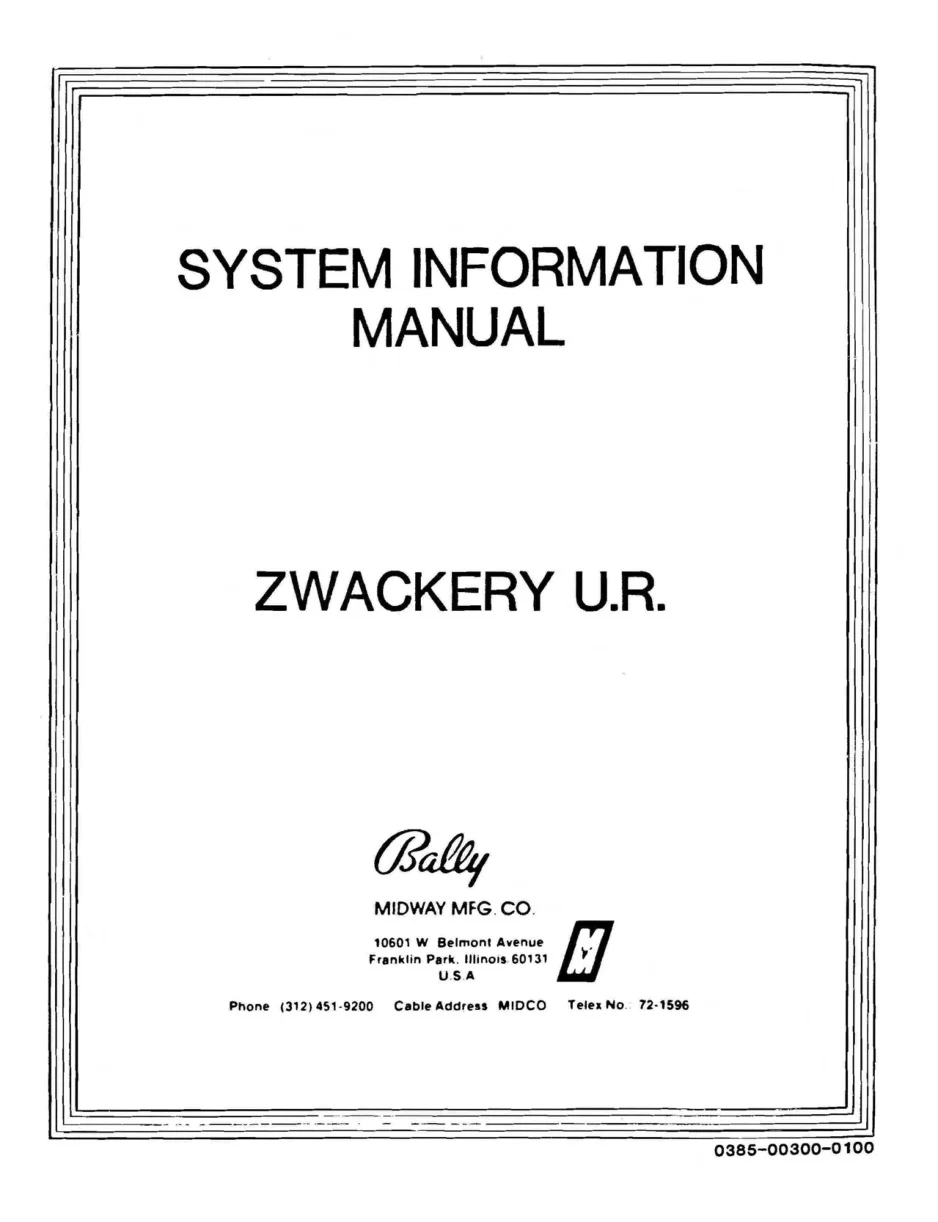 zwackery system information upright manual|bally-midway|cabinets|.webp