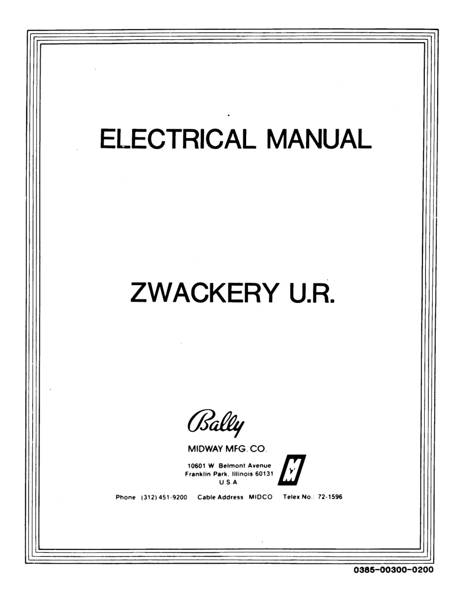 zwackery u r manual|bally-midway|games|.webp
